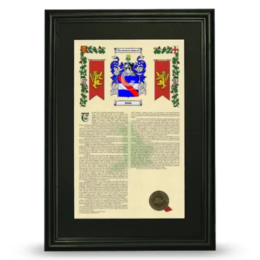 Irish Deluxe Armorial Framed - Black