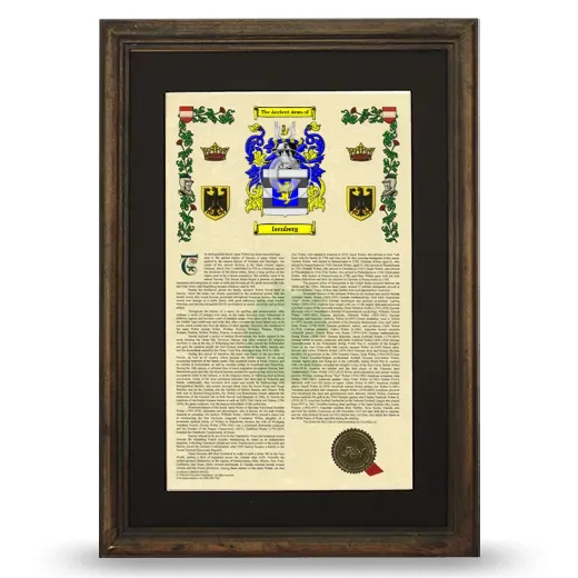 Isenberg Deluxe Armorial Framed - Brown