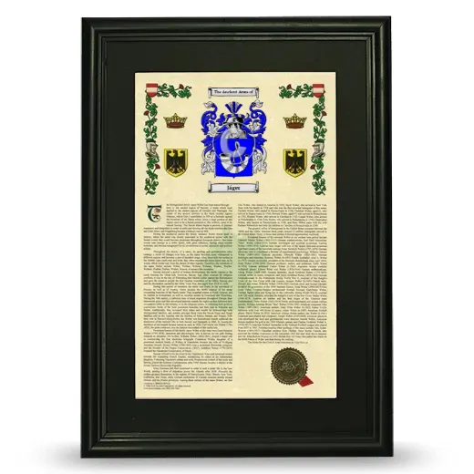Jáger Deluxe Armorial Framed - Black