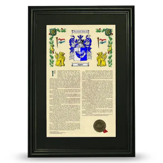 Jägers Deluxe Armorial Framed - Black