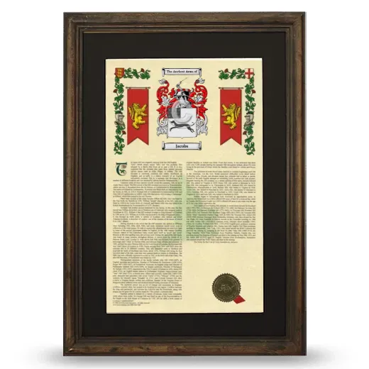 Jacobs Deluxe Armorial Framed - Brown