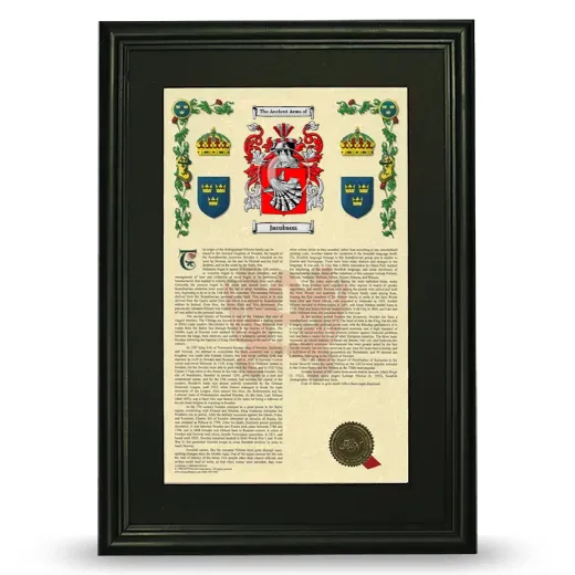 Jacobson Deluxe Armorial Framed - Black