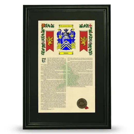 Jancey Deluxe Armorial Framed - Black