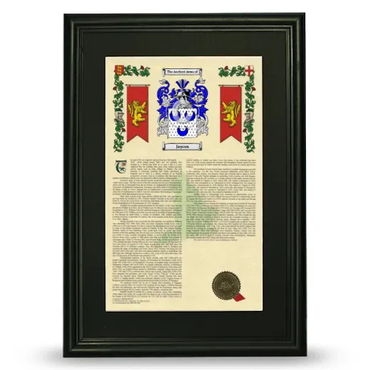 Jaycox Deluxe Armorial Framed - Black