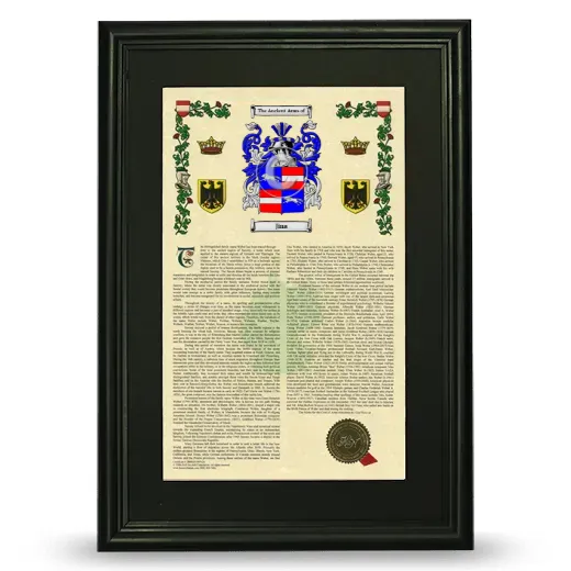 Jina Deluxe Armorial Framed - Black