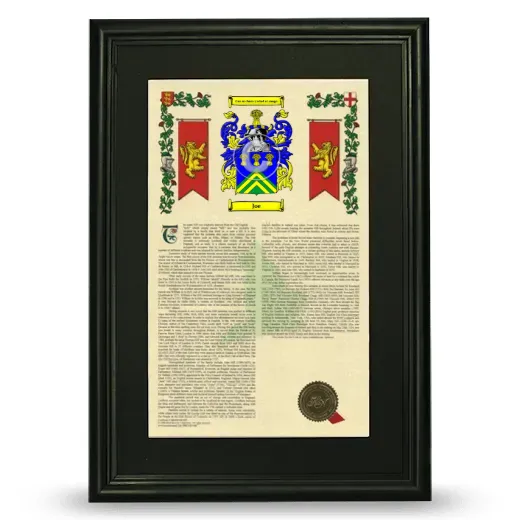 Joe Deluxe Armorial Framed - Black