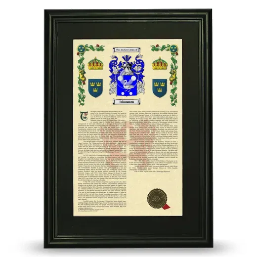 Johannsen Deluxe Armorial Framed - Black