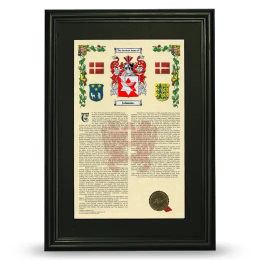 Johnson- Deluxe Armorial Framed - Black