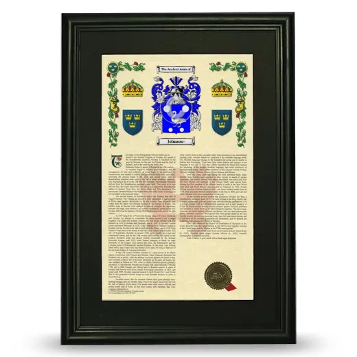 Johnson- Deluxe Armorial Framed - Black