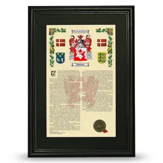 Johnsson Deluxe Armorial Framed - Black