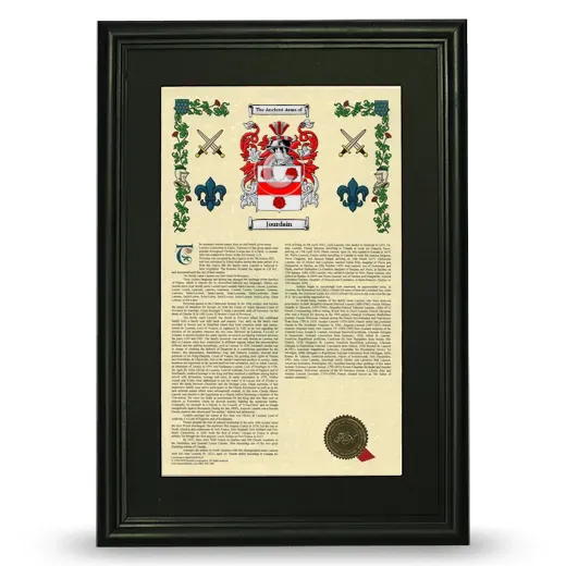 Jourdain Deluxe Armorial Framed - Black