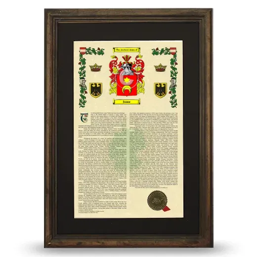 Junor Deluxe Armorial Framed - Brown