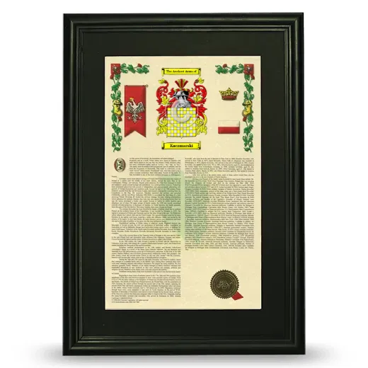 Kaczmarski Deluxe Armorial Framed - Black