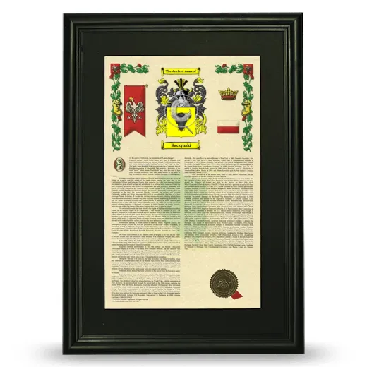 Kaczynski Deluxe Armorial Framed - Black