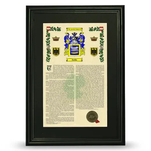 Kaehn Deluxe Armorial Framed - Black