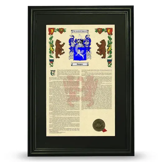 Kaspar Deluxe Armorial Framed - Black