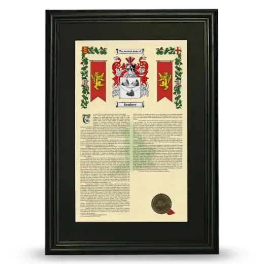 Kembrey Deluxe Armorial Framed - Black