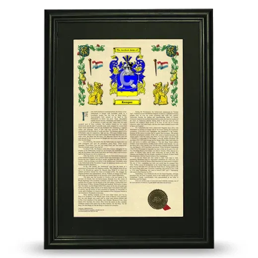 Kemper Deluxe Armorial Framed - Black