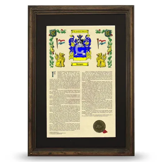 Kemper Deluxe Armorial Framed - Brown