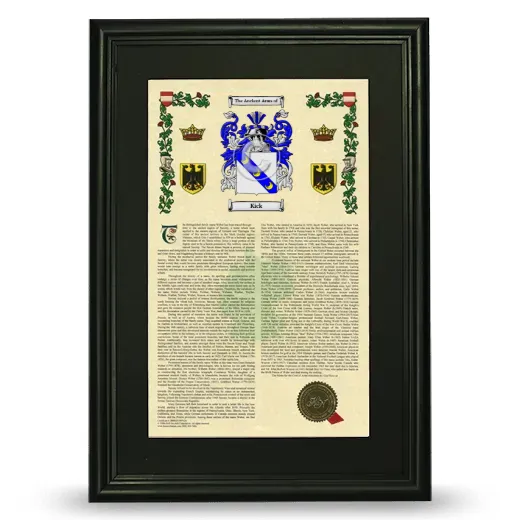 Kick Deluxe Armorial Framed - Black