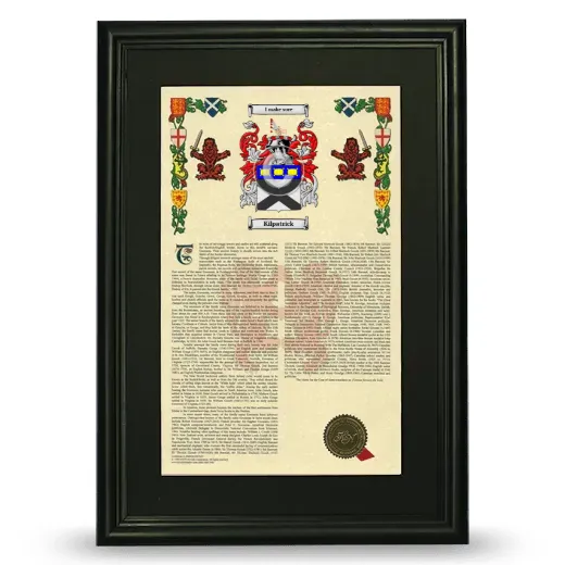 Kilpatrick Deluxe Armorial Framed - Black