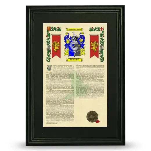 Kindersley Deluxe Armorial Framed - Black