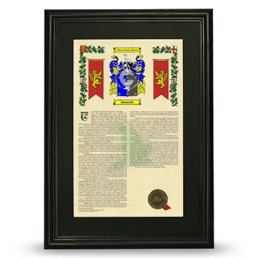 Kinnersly Deluxe Armorial Framed - Black