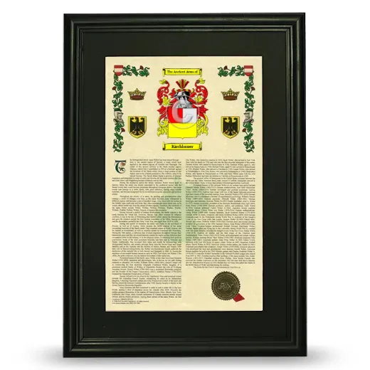 Kirchbauer Deluxe Armorial Framed - Black