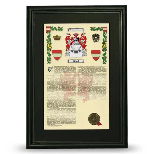 Kittrell Deluxe Armorial Framed - Black