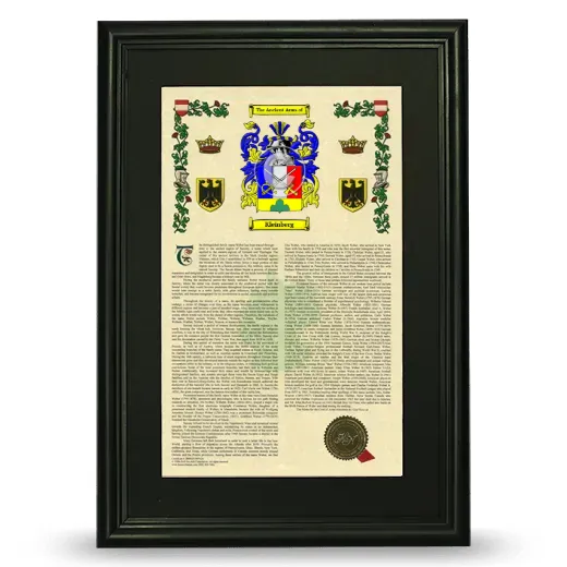 Kleinberg Deluxe Armorial Framed - Black