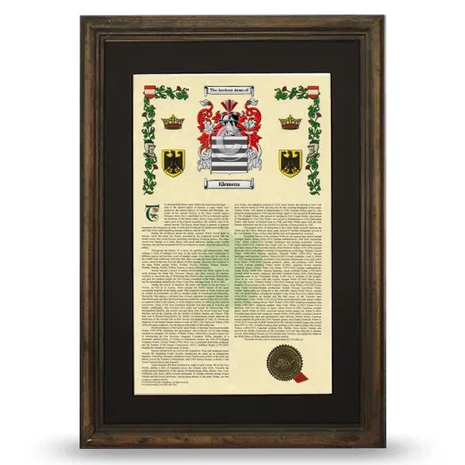 Klemens Deluxe Armorial Framed - Brown