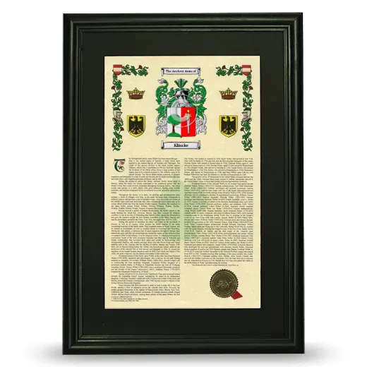 Klincke Deluxe Armorial Framed - Black
