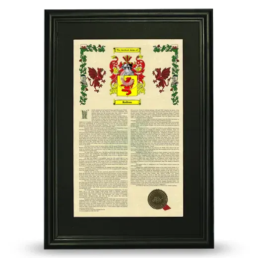 Kolton Deluxe Armorial Framed - Black