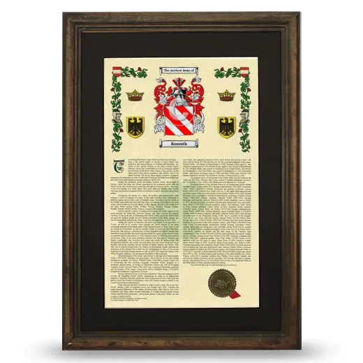 Kossuth Deluxe Armorial Framed - Brown