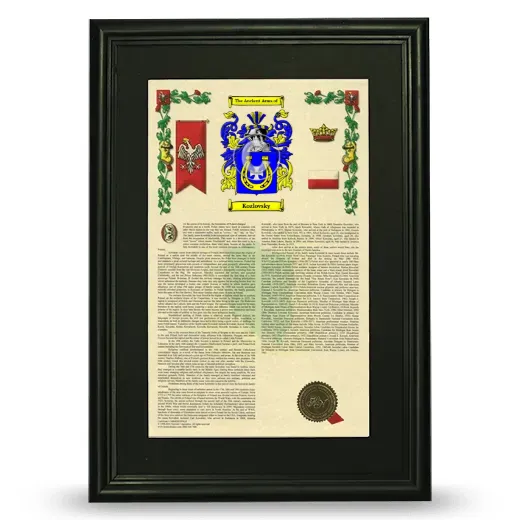Kozlovsky Deluxe Armorial Framed - Black