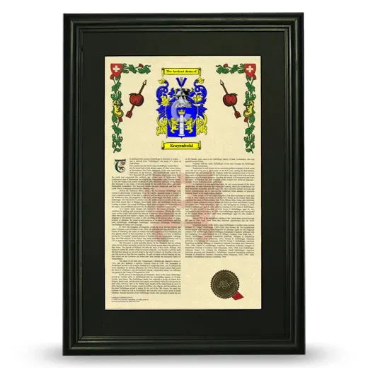 Krayenbuhl Deluxe Armorial Framed - Black