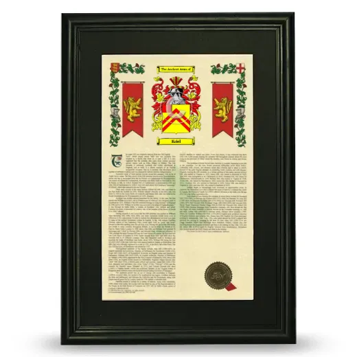 Kriel Deluxe Armorial Framed - Black