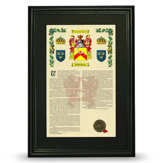 Kristiansson Deluxe Armorial Framed - Black