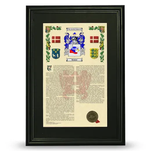 Kruuse Deluxe Armorial Framed - Black