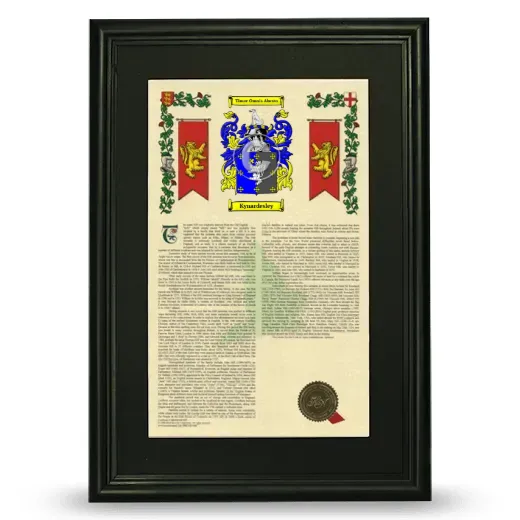Kynardesley Deluxe Armorial Framed - Black
