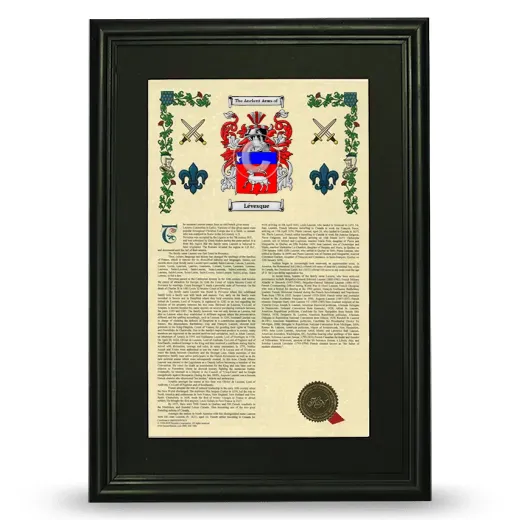 Lévesque Deluxe Armorial Framed - Black