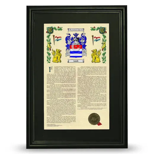 Laack Deluxe Armorial Framed - Black