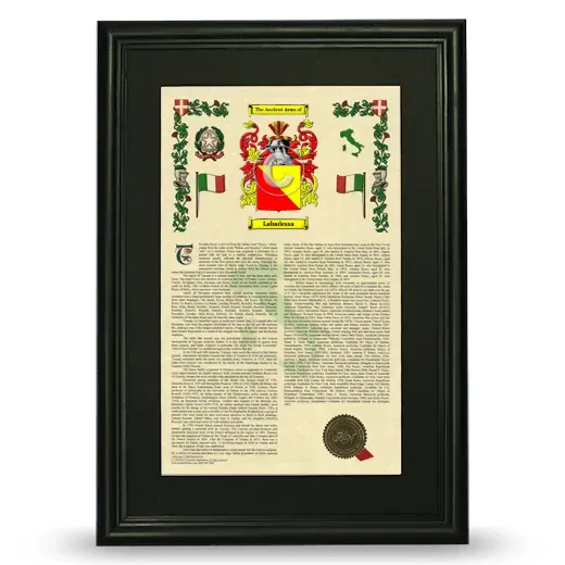 Labadessa Deluxe Armorial Framed - Black