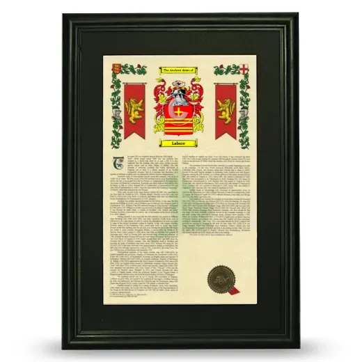 Labore Deluxe Armorial Framed - Black