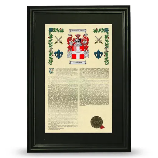 Lachappel Deluxe Armorial Framed - Black