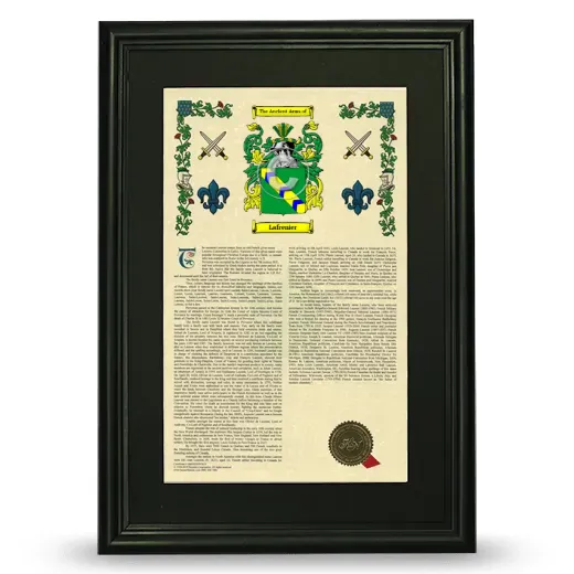 Lafrenier Deluxe Armorial Framed - Black