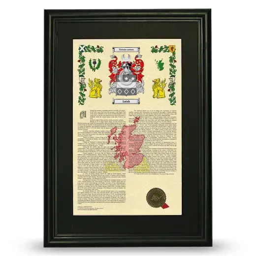 Laisk Deluxe Armorial Framed - Black