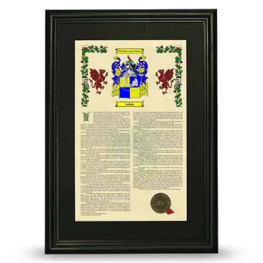Lakyn Deluxe Armorial Framed - Black