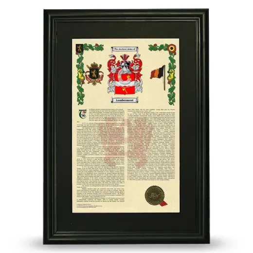Lambermont Deluxe Armorial Framed - Black