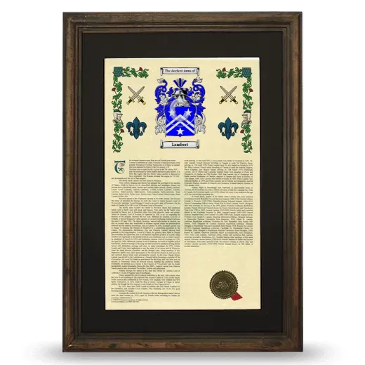 Lambert Deluxe Armorial Framed - Brown
